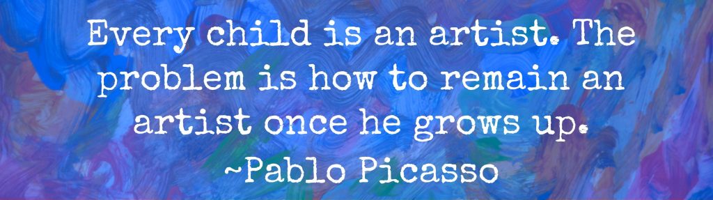 Picasso Quote Every Child Is An Artist 1024x287 1